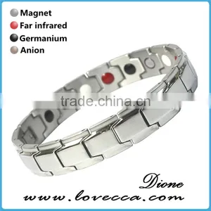 Factory Wholesale Stainless Steel Mens Health Bio Magnetic Energy Bracelet thumbnail-3