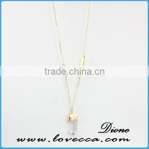 Dubai Gold Necklace Fashion Gold Long Chain Gemstone Necklace thumbnail-6