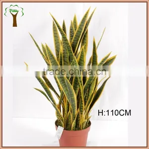Artificial Variegated Yucca Agave Plant With Red Pot thumbnail-1