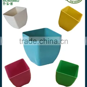 Factory Price Long-lasting Diswasher Safe Bamboo Fiber Product Degradable Flower Pot thumbnail-2