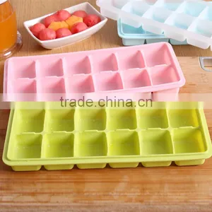 Colorful Soft and Durable Unbreakable 12 Dividers Silicone Ice Cube Tray thumbnail-1