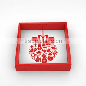 Set of Christmas Lacquer Coaster, Placemat, Tray and Tissue Box thumbnail-4