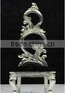 High Back Silver Leaf With Fabric Furniture thumbnail-2