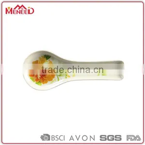 EU Standard Chinese Factory Supply Unbreakable Melamine Heat-resistant Floral Print Bulk Plastic Spoons thumbnail-1