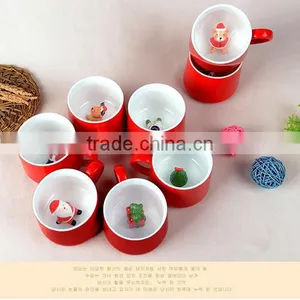 Santa Snowman Christmas Tree Coffee Mug for Christmas thumbnail-5