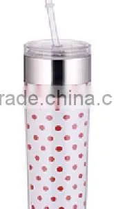 350ml/400ml Stainless Steel Inner Plastic Outer Steel Double Suction Cup thumbnail-1