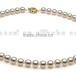 Simple AAA 6.5-7mm White Color Akoya Pearl Beads Necklace thumbnail-1