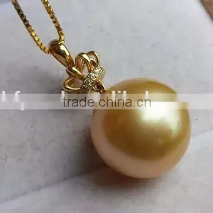 15-16 mm Gold South Sea Pearl Pendant thumbnail-1