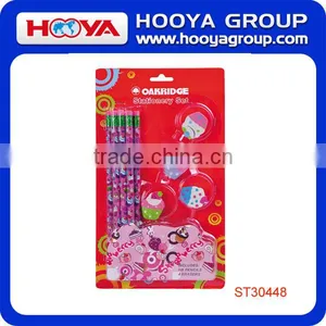 Hot Wholesales 12pcs Stationery Set Include 8pcs Pencil and Eraser for School Promotion thumbnail-3
