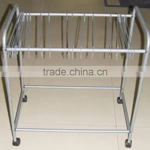 Rollin Pants Trolley/18 Pants Closet Rolling Trolley Hanger Slacks Organizer Rack With Hangers thumbnail-3