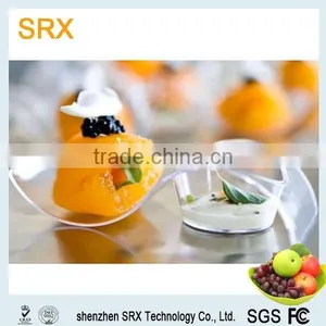 Custom 12 Plastic Small Curved Dishes,high Quality Party Dessert Cocktail Plastic Dishes,clear Holder Pack Dishes thumbnail-1