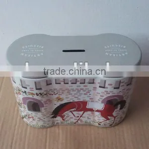 Biscuit Tin With Coin Slot on Top thumbnail-1