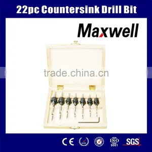 22pc Countersink Drill Bit Set thumbnail-1