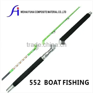 552 Fiberglass Trolling Boat Fishing Rod With Green Color thumbnail-1