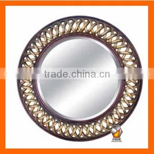 White PU Art Deco Wall Mirror Frame thumbnail-1
