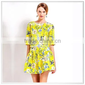 Customize Personalized Design High End Digital Printed Fashion Dress thumbnail-1