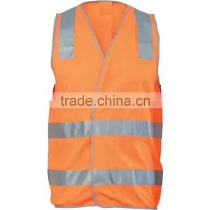 DAY/NIGHT SAFETY VEST WITH HOOP & SHOULDER GENERIC R/TAPE thumbnail-1