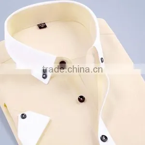 Man Oxford Shirt Short Sleeve Dress Shirt Solid Color Dress Shirt thumbnail-3