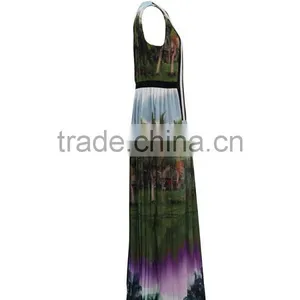 Women's Sleeveless Fancy Summer Printed Maxi Dress 2016 thumbnail-2