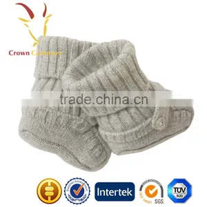 Knitted Baby Winter Cashmere Boots Shoes With Pattern thumbnail-3