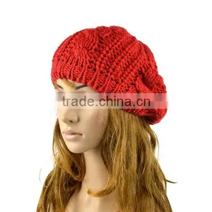 Winter Women Beret Braided Baggy Beanie Youth Winter Hat SV000232 thumbnail-6