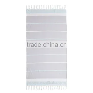 Stripe 100% Cotton Beach Towel With Tassel Made in China thumbnail-4