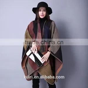 2017 New Style High Quality Classic Big Plaid Cashmere Scarf Women Grid Silk Scarf Lady Soft Shawl thumbnail-2