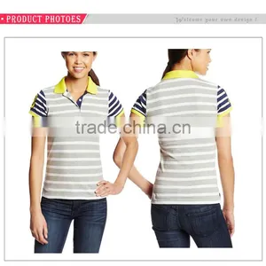 Button Down Cotton Slim Style 100% Cotton Women Polo Shirt thumbnail-1