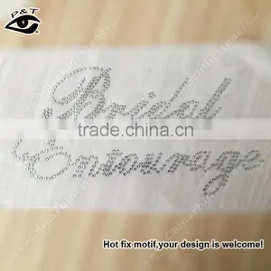 Bride Rhinestone Transfers Hot Fix Rhinestone Wedding Motifs Crystal Heat Transfers for Clothing thumbnail-4