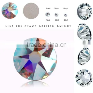 Wholesale Ss6/ss10/ss16/ss20/ss30/ss40 Crystal AB DMC Hotfix Rhinestones For Decoration thumbnail-3