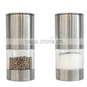 High Quality Stainless Steel Manual Salt Pepper Mill Grinder Portable Kitchen Mill Muller Tool thumbnail-1