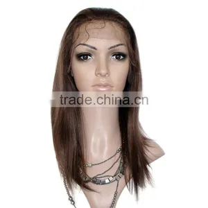 Color 4# Straight Wave 100% Percent Brazilian Human Hair Wigs thumbnail-1