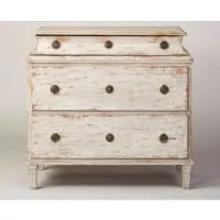 Shabby Chic Rectangular Sweddish Chest Drawer With 3 Drawers thumbnail-1