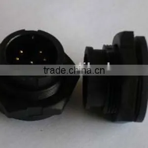 Circular Middle Male Lock PCB Type Front Mounting Waterproof Connector thumbnail-1