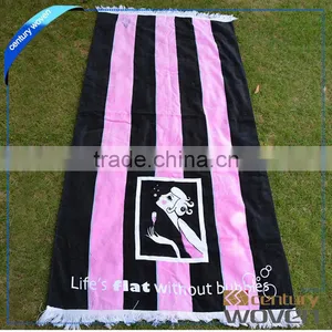 Wholesale Reactive Printing Beach Towel With Tassel thumbnail-1