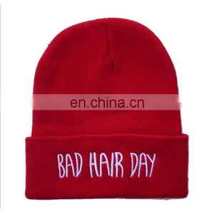 Qianzun Orange and Blue Beanie Hat With Pom Pom thumbnail-3