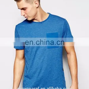 China Clothing Manufacturer Custom Mens T-shirt Promotional Cotton T-shirt With Pocket thumbnail-2