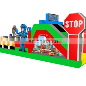 Policeman Obstacle Inflatable Kid Game Jumping Castle thumbnail-2