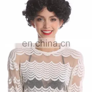 Party Short Black Sexy Synthetic Wigs P-W241 thumbnail-1