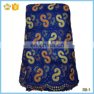 2016 Cheapest Guipure Lace Fabric, High Quality African Cord Lace Fabric With Stones L16022202 thumbnail-1