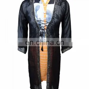 Dubai Silver Stone Work Burkha Jacket / Casual Islamic Wear Abaya Jacket / Fashionable Burkha Hijab Jacket 2017 (dubai Abaya) thumbnail-1