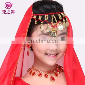 P-9054 Children and Adult Red Belly Dance Necklace Earring Set Jewelry thumbnail-4