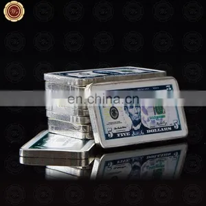 WR USD Dollar Silver Bar Five Dollar Business Souvenir Gifts Usd Fake Money Art Crafts Wholesale Coin thumbnail-1