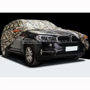 PU Coated Camouflage PEVA Add Cotton Fabric SUV Car Covers thumbnail-1