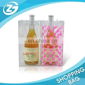 Custom Logo Printed Promotion Reusable Antifreezing Eco Material Clear Plastic Bag PVC Water Resistant Bag Wine Bag thumbnail-4