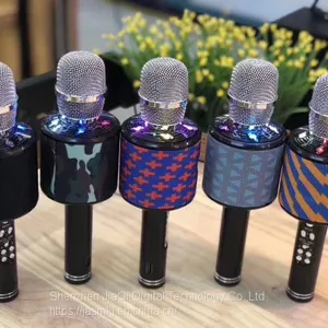 The New V8 Cloth Art Bluetooth Microphone Hand-held Mobile Phone Karaoke Microphone KTV Dedicated Wireless Bluetooth Mic thumbnail-1