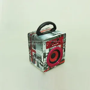 Portable Bluetooth Speaker Wireless Rechargeable Battery Mini Cube Bluetooth Wooden Speaker thumbnail-2
