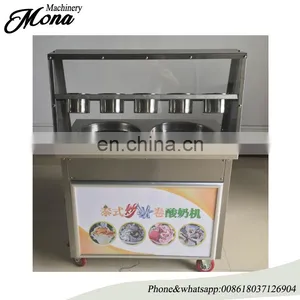 10 Buckets Thailand Ice Cream Fryer, Rolled Fried Ice Cream Machine,fried Ice Cream Maker thumbnail-3
