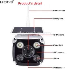 Newest Technology 1080P 2Mp Solar Wireless Max.128G SD HMD IP IR Camera With Two Ways Audio and APP thumbnail-5