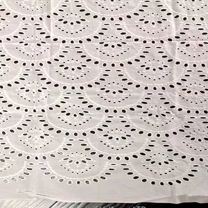 Swiss Voile 100% Cotton African Fabric Embroidered thumbnail-1